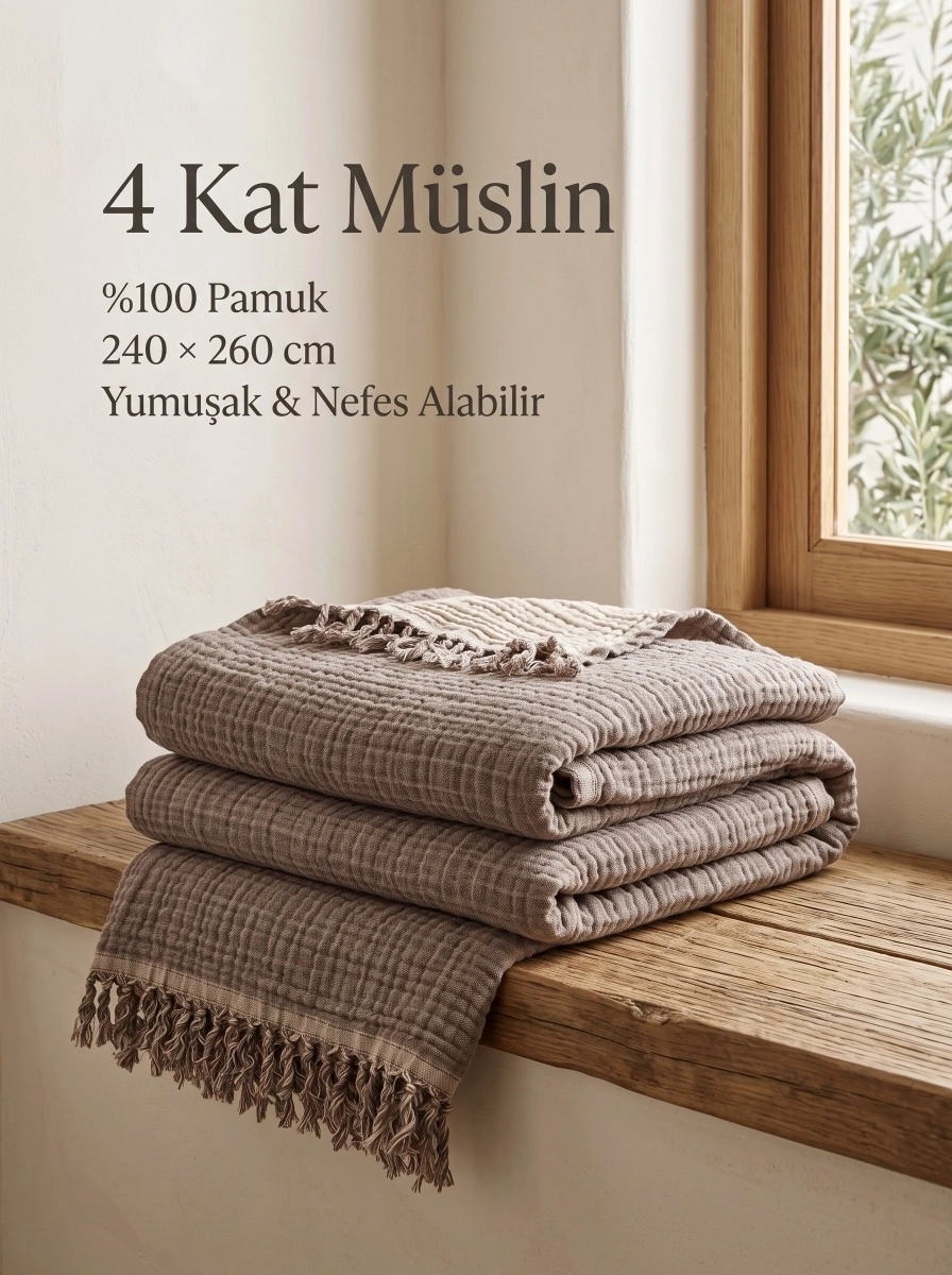 Müslin Pike Çift kişilik 4 Katlı 