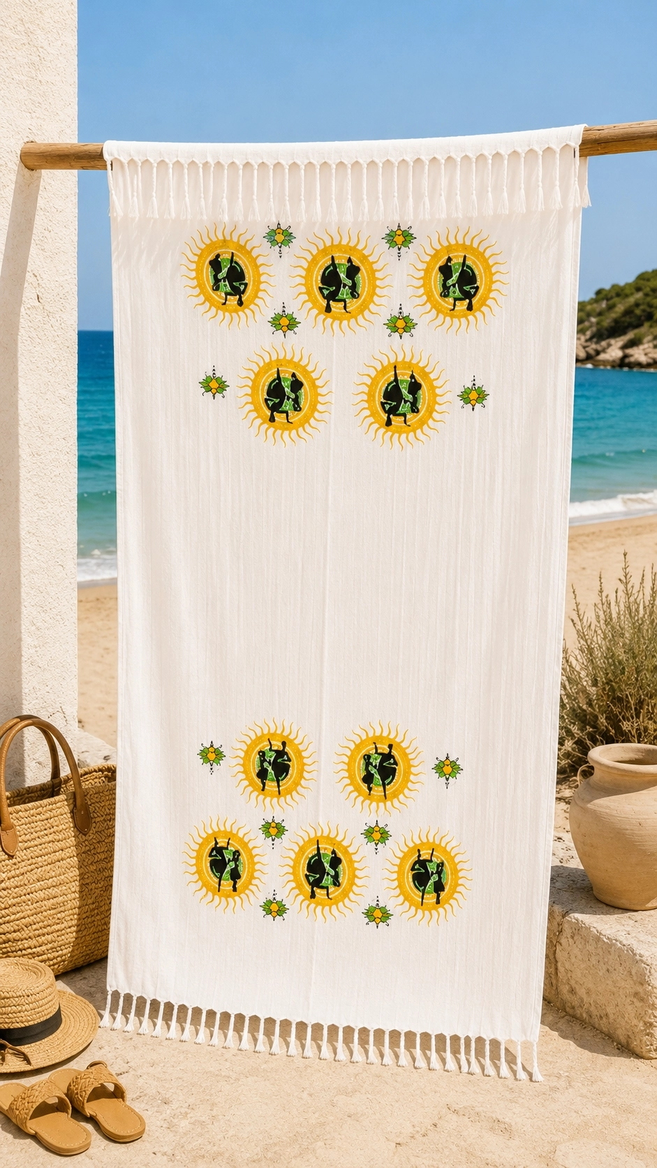 Flores Baskılı Peştemal Sun