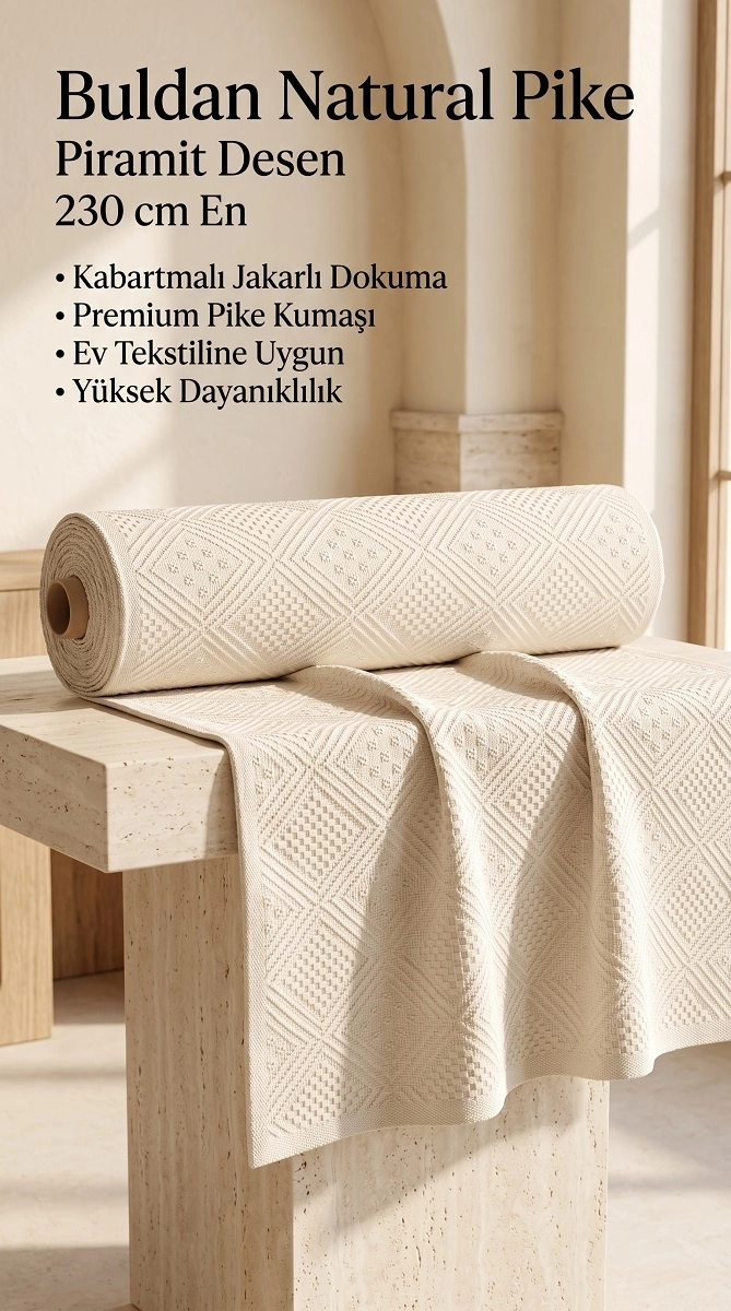 Natural piramit pike kumaş 5 metre