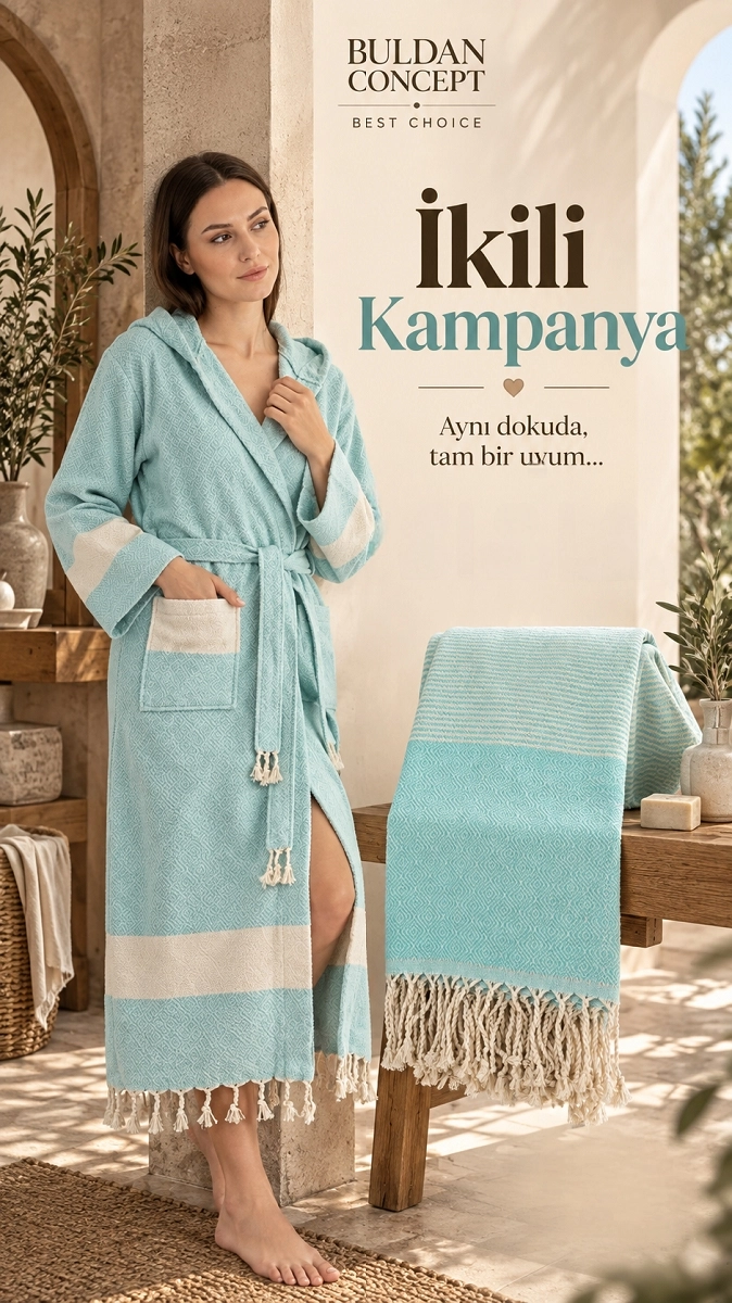 Celena Peştemal Bornoz Set