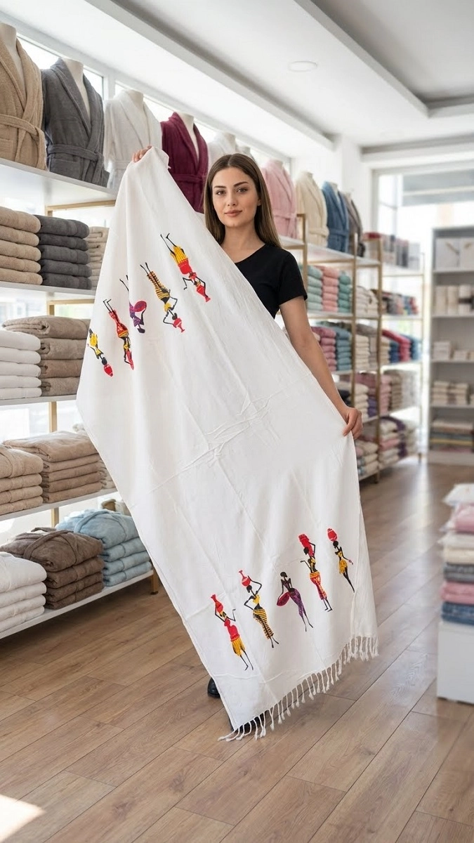 Flores Baskılı Peştemal Mısır