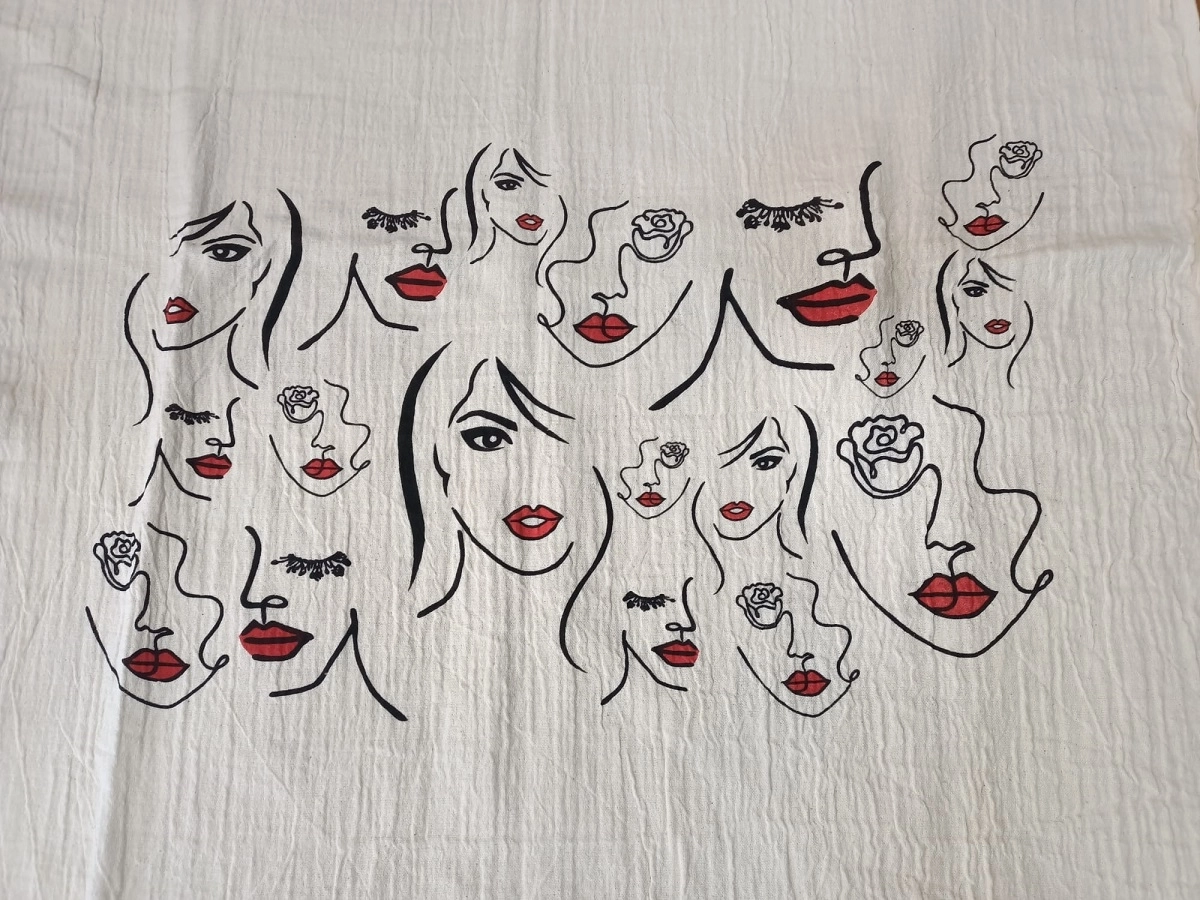 Müslin Baskılı Peştemal Lady