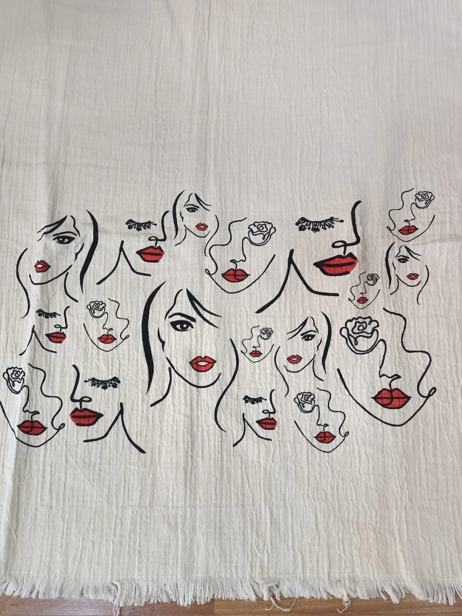 Müslin Baskılı Peştemal Lady