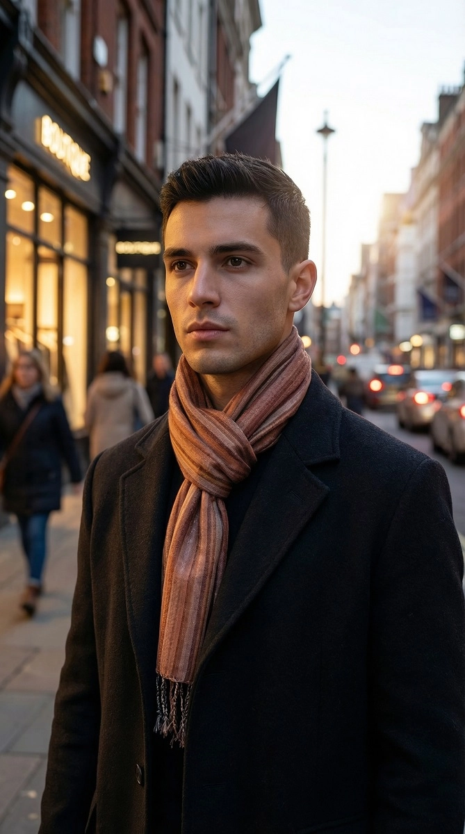 El dokuma floş ipek fular