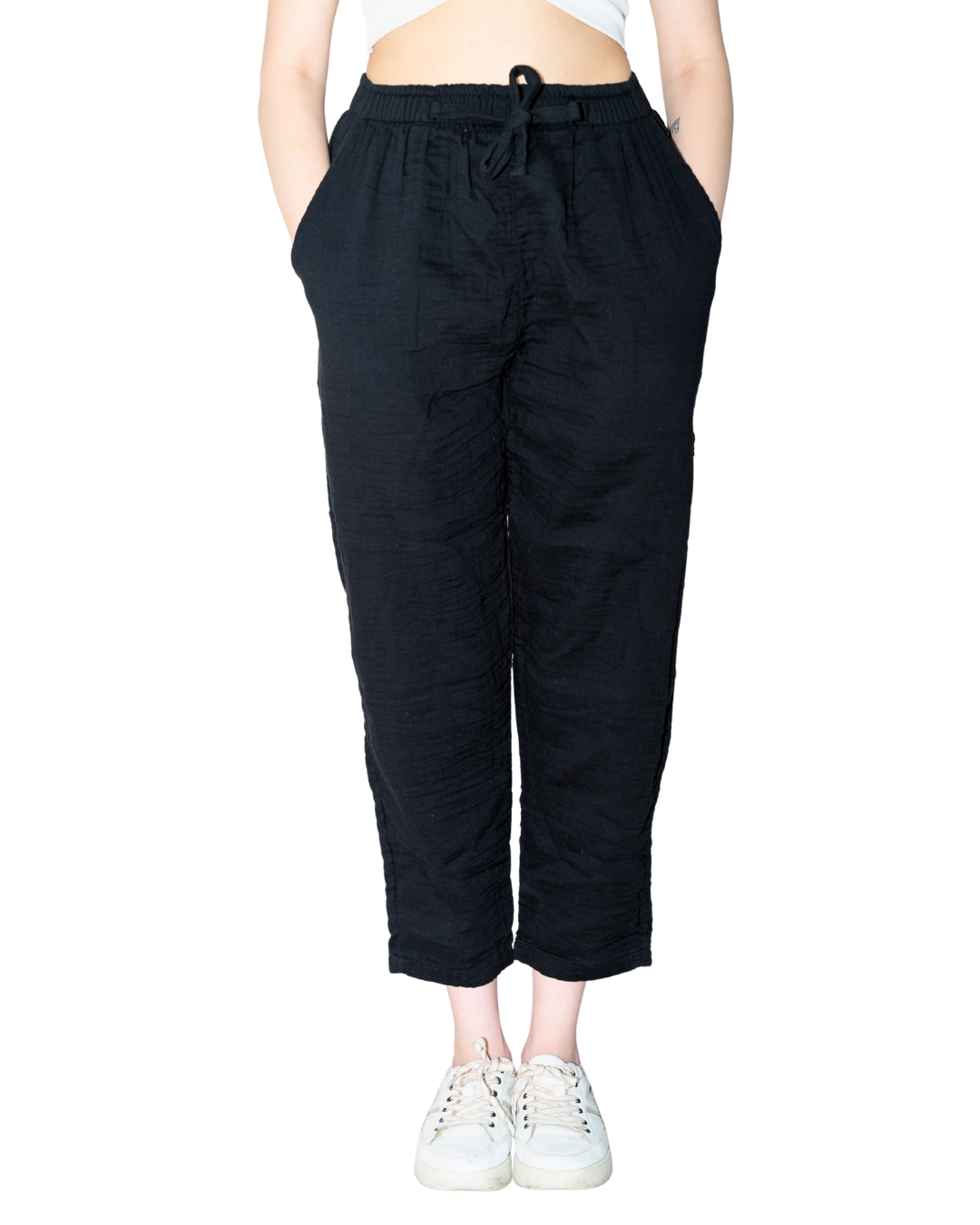 Bayan müslin pantolon havuç