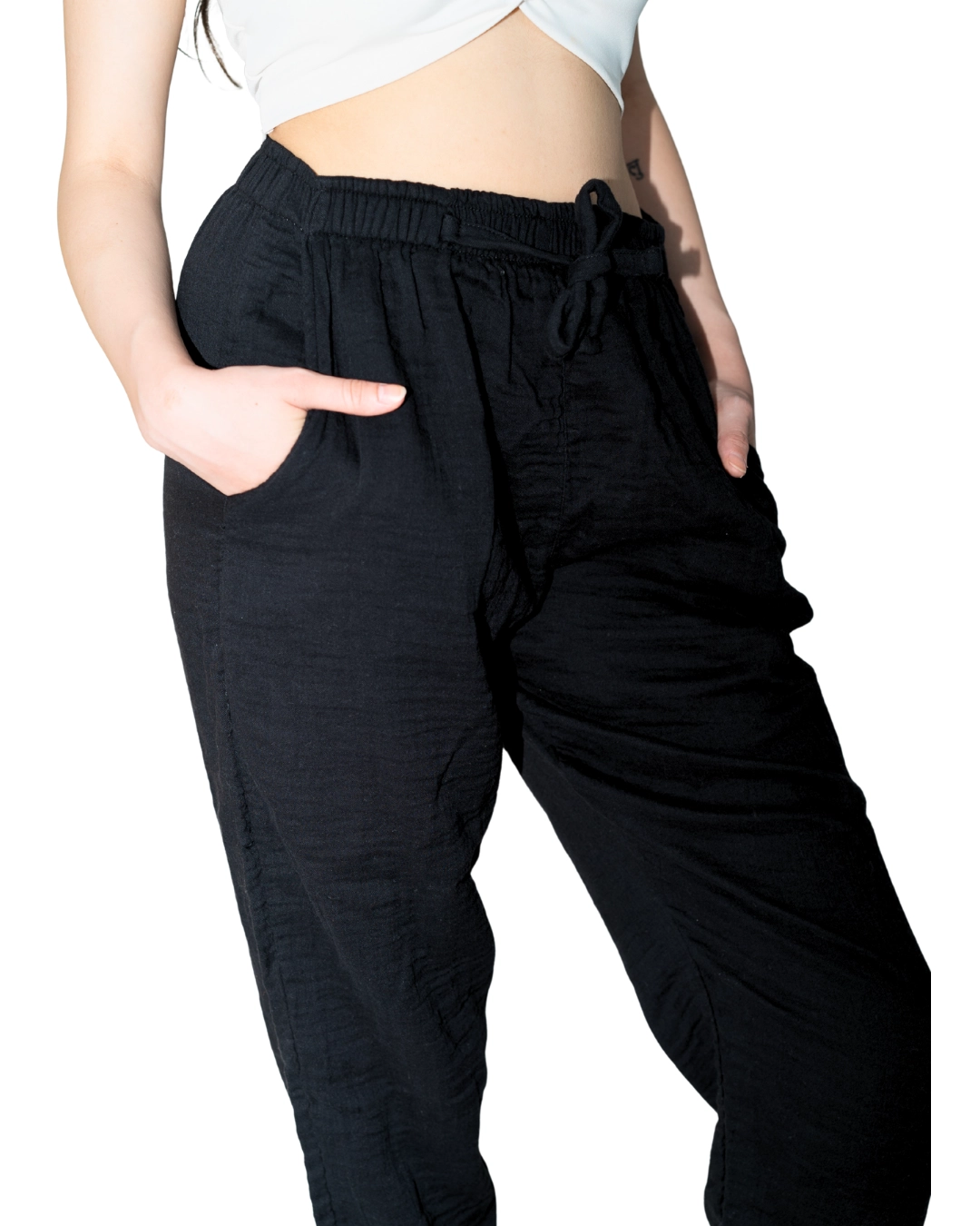 Bayan müslin pantolon havuç