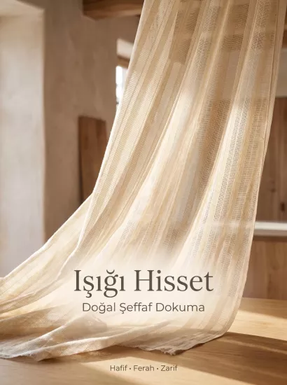 Çizgili desen tül kumaş 4 metre