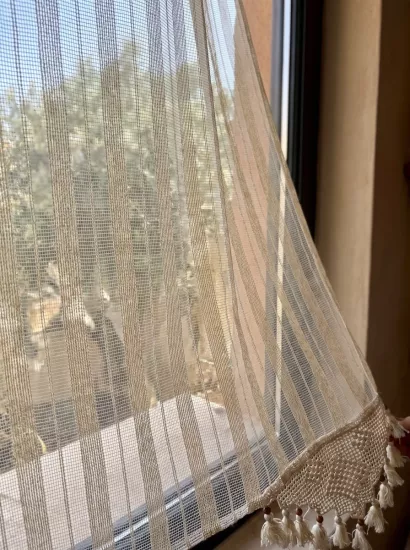 çizgili tül perde