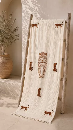 Taş Baskı Peştemal Tiger