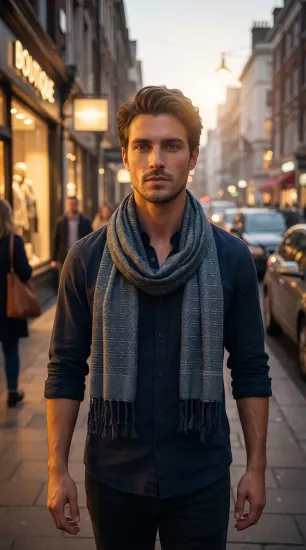 El dokuma floş ipek fular