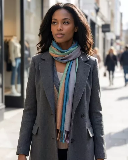 El dokuma floş ipek şal