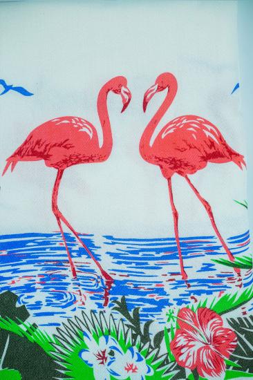 Flores Baskılı Peştemal Flamingo