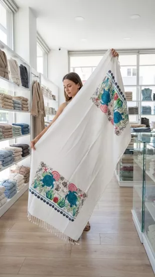 Flores Baskılı Peştemal Caretta