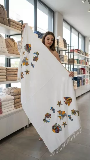 Flores Baskılı Peştemal Denizatı