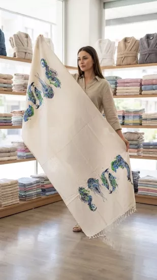 Flores Baskılı Peştemal Fish