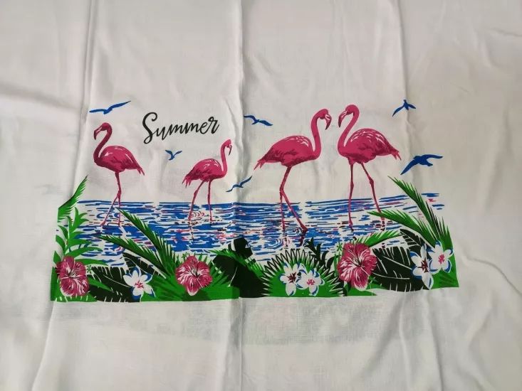 Flores Baskılı Peştemal Flamingo