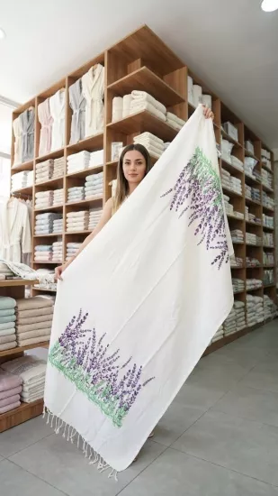 Flores Baskılı Peştemal Lilya