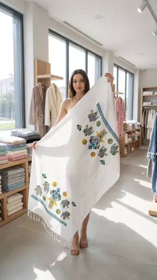 Flores Baskılı Peştemal Yeni Fil