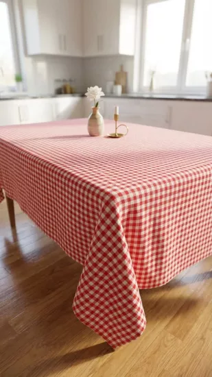 Kareli masa örtüsü