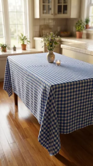 Kareli masa örtüsü