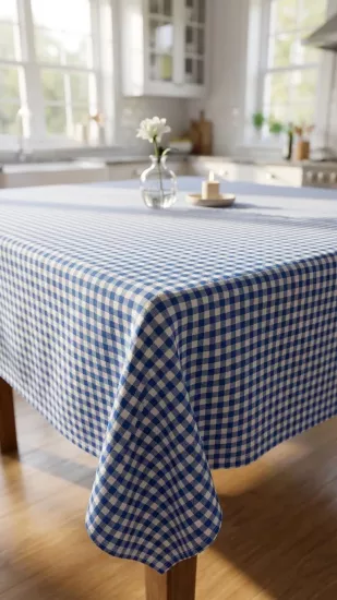 Kareli masa örtüsü