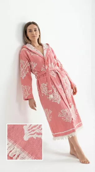 Mercan Peştemal Bornoz 