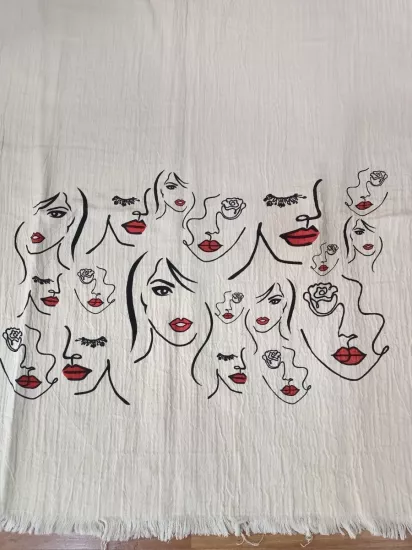 Müslin Baskılı Peştemal Lady