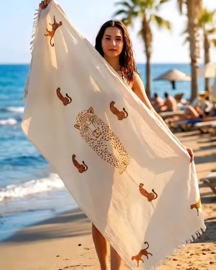 Taş Baskı Peştemal Tiger