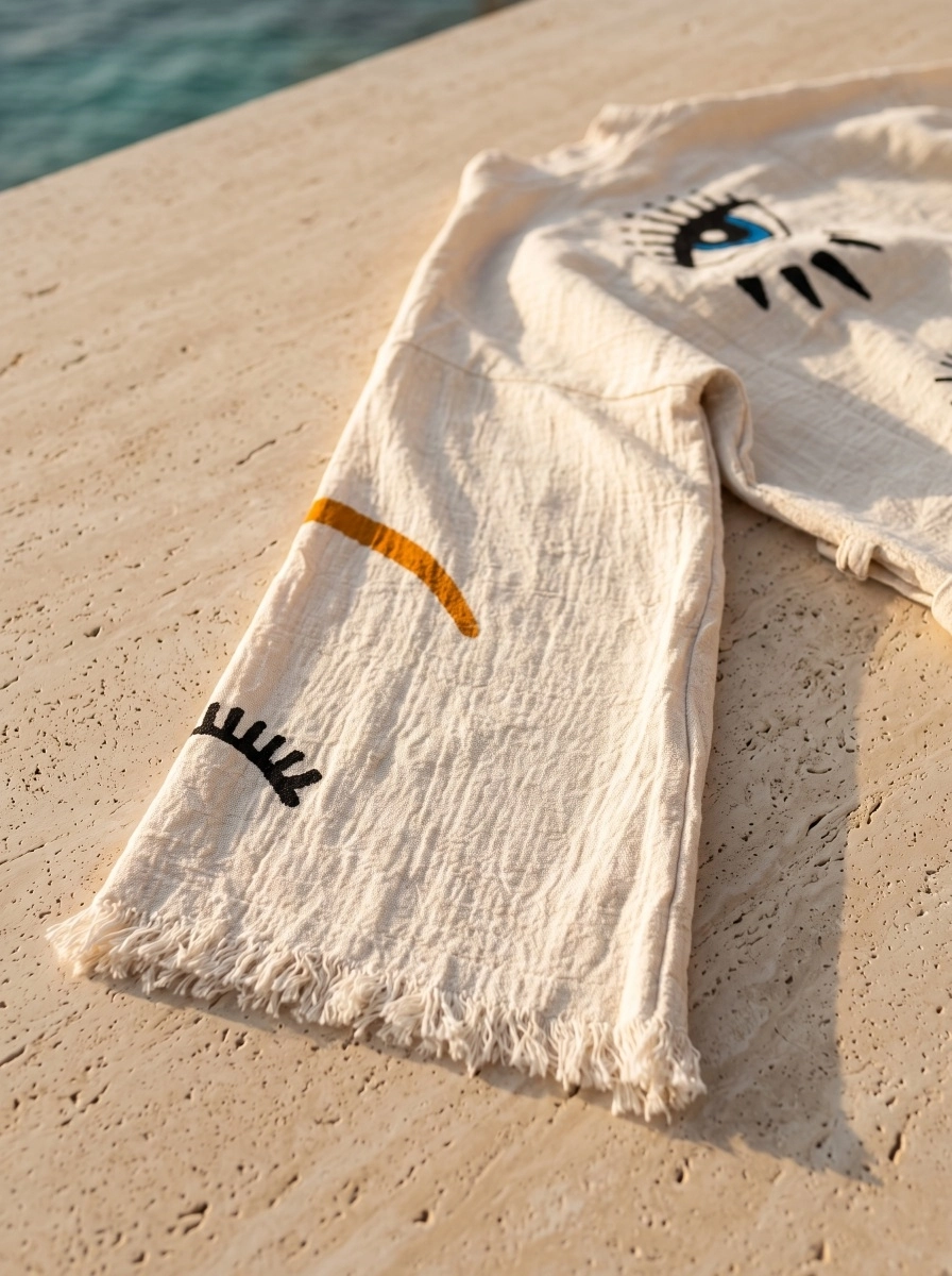 Taş Baskı Kaftan Aura