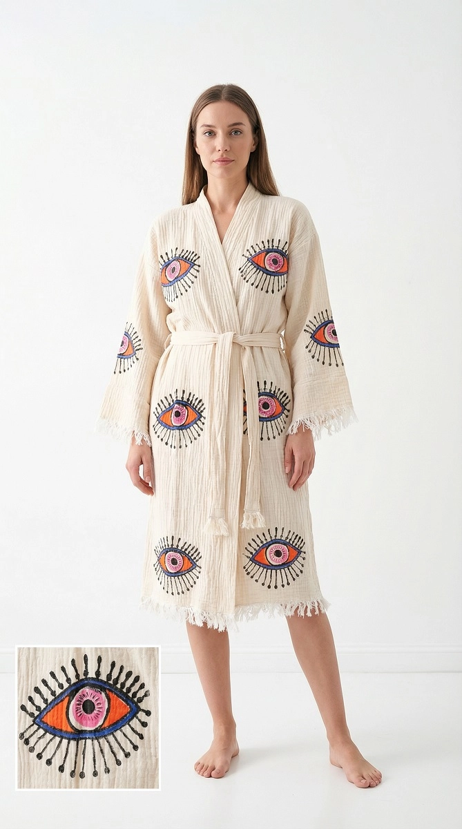 Taş Baskı Kaftan Gözde