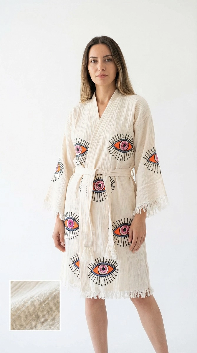 Taş Baskı Kaftan Gözde