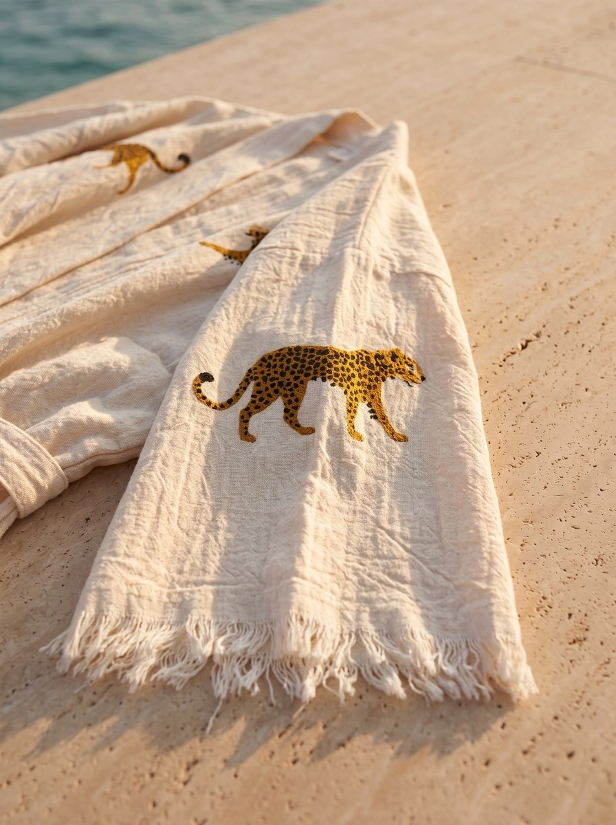 Taş Baskı Tiger Kaftan