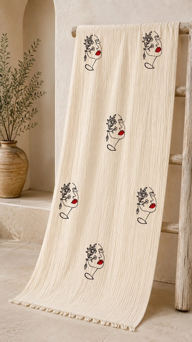 Taş Baskı Peştemal Lady