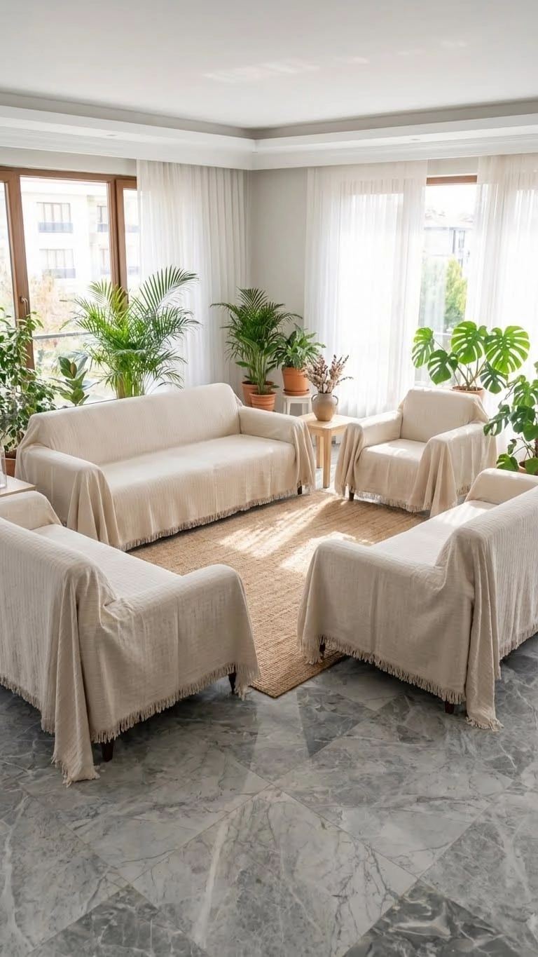 Buldan koltuk örtüsü maxi model